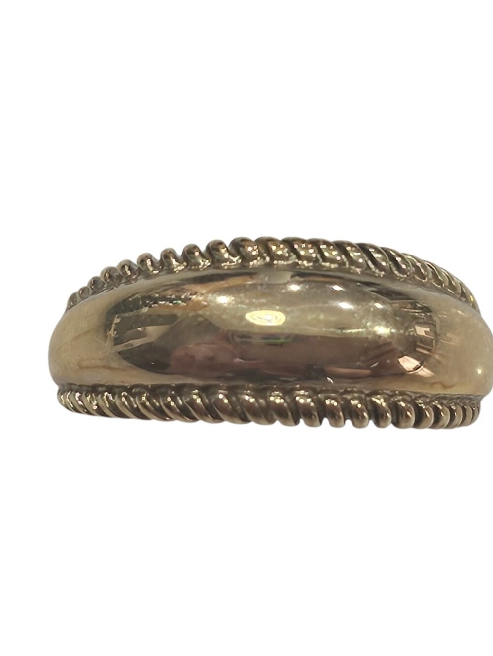 Carolyn Pollack Relios Rope Accent Domed Brass Ring 6.75